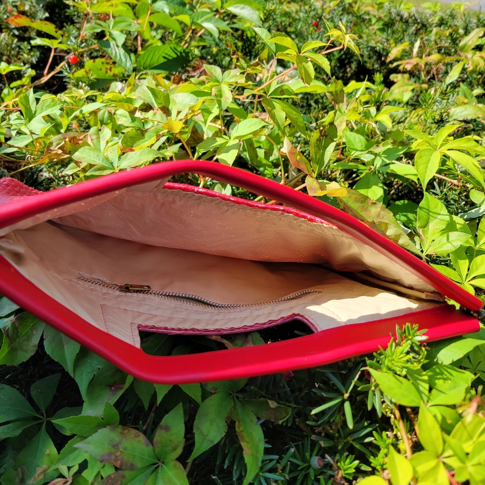 Vintage 60-70's straw  clutch - Picture 4 of 4